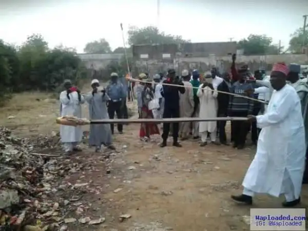 Photos: Kano State Governor destroys illegal drugs and expired food item